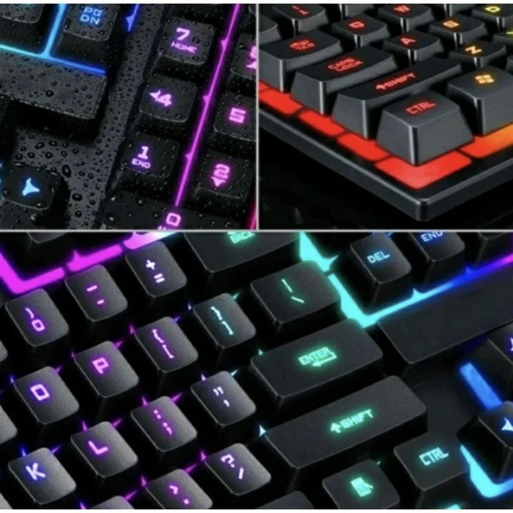 Teclado Gamer semi-mecânico, PC Original, RGB LED retroiluminada, PC