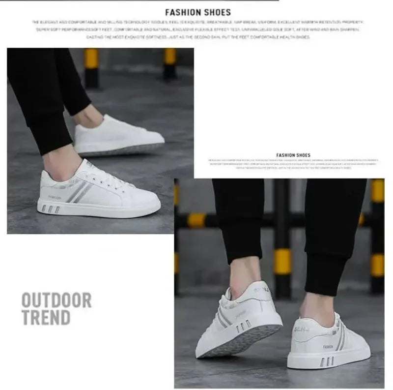 Tênis masculino original de luxo primavera outono 2024 ao ar livre sapatos esportivos casuais para homens marca calçados planos tênis brancos