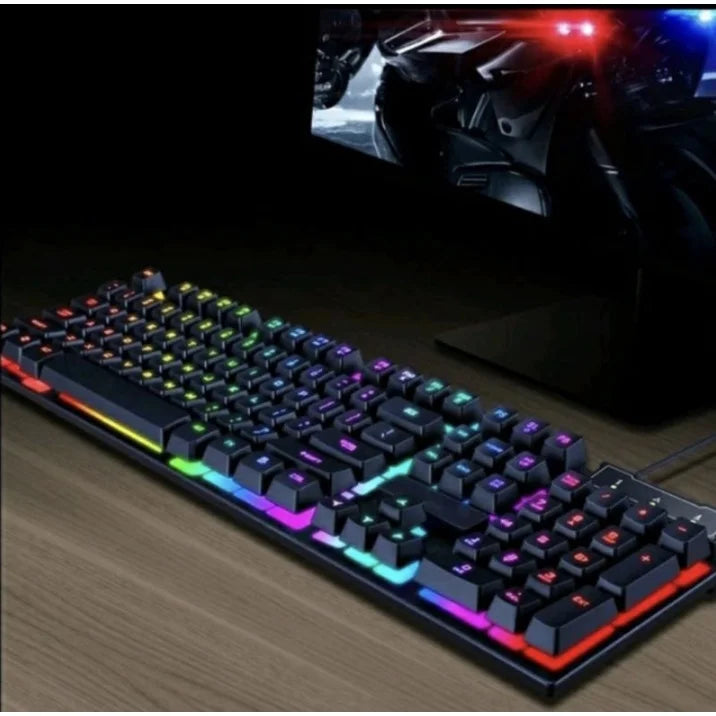 Teclado Gamer semi-mecânico, PC Original, RGB LED retroiluminada, PC