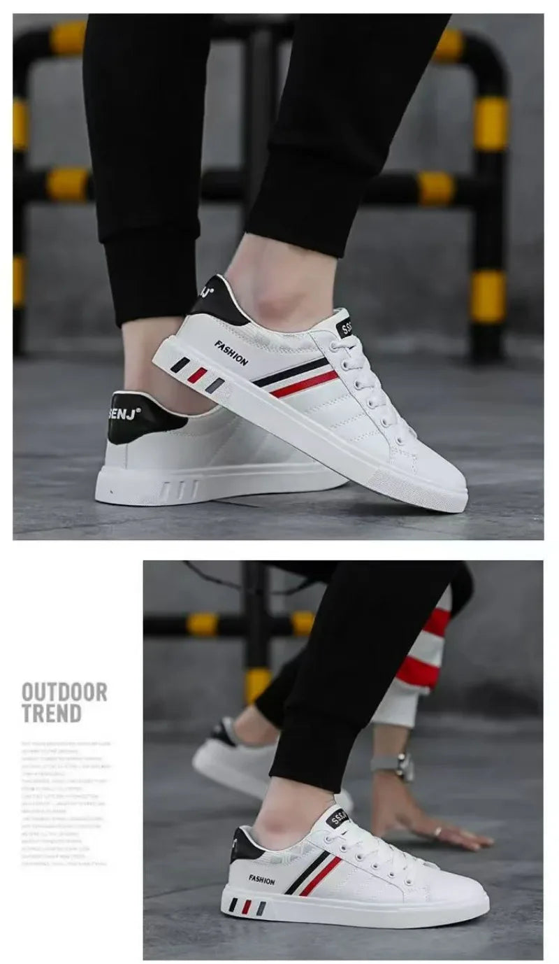 Tênis masculino original de luxo primavera outono 2024 ao ar livre sapatos esportivos casuais para homens marca calçados planos tênis brancos