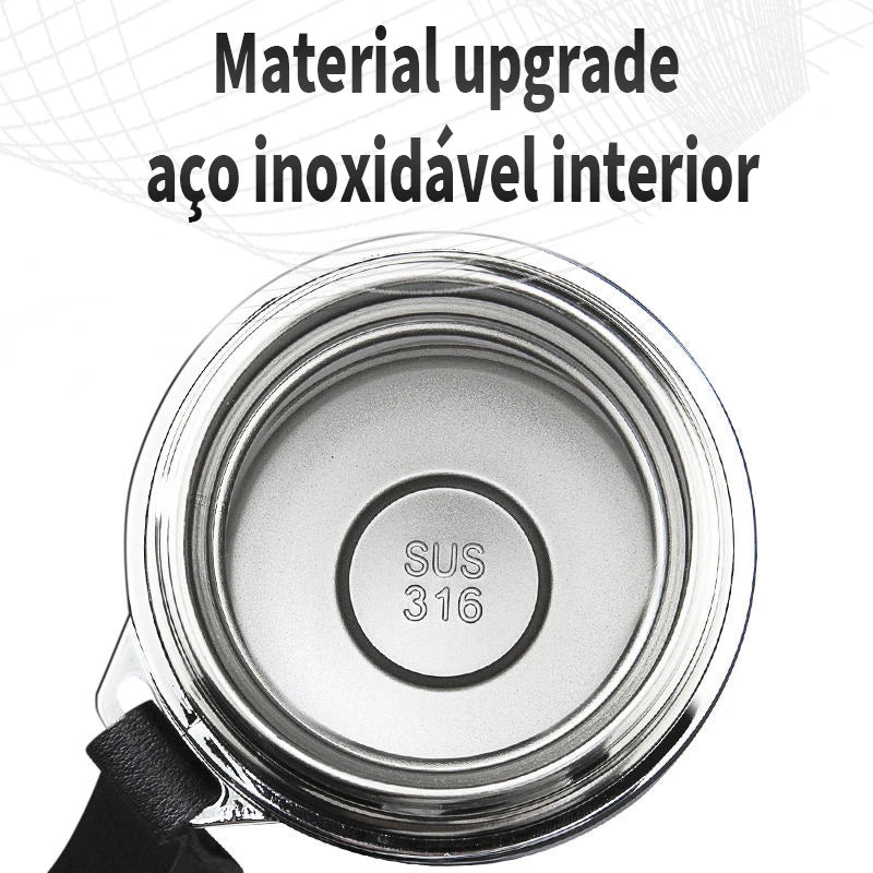 Garrafa térmica isolada, Isolamento duplo a vácuo, Super resistente, Ideal para bebidas quentes e frias, 1000ml