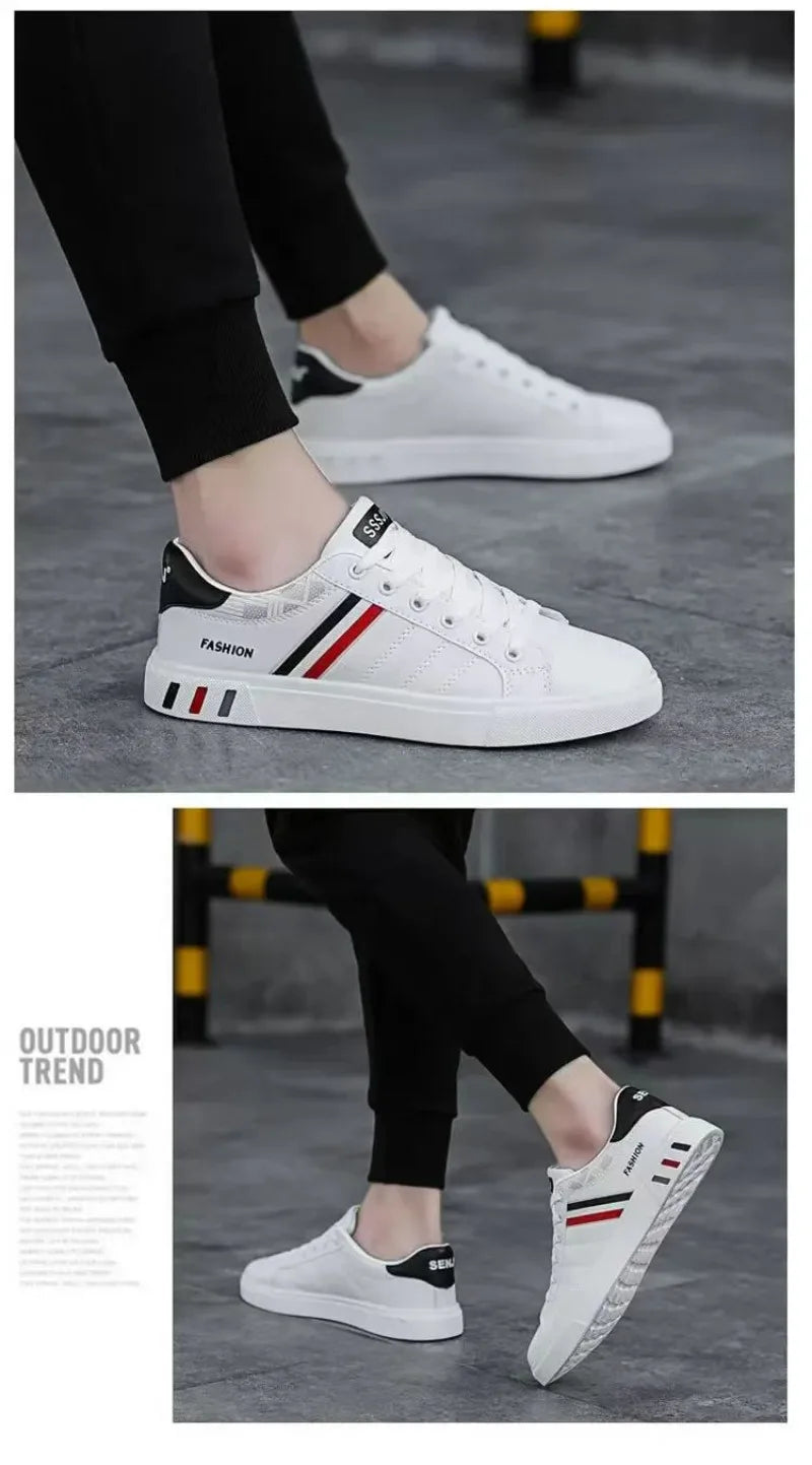 Tênis masculino original de luxo primavera outono 2024 ao ar livre sapatos esportivos casuais para homens marca calçados planos tênis brancos